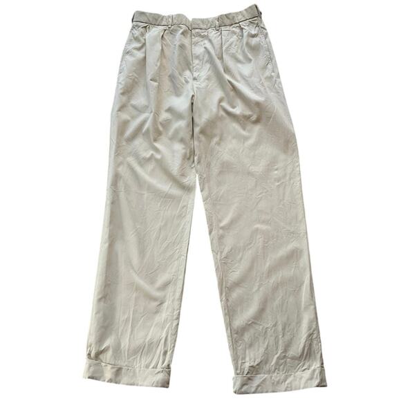 Polo Golf Ralph Lauren Light Khaki Silk Blend Casual Pants Size 34x32 - Picture 1 of 7